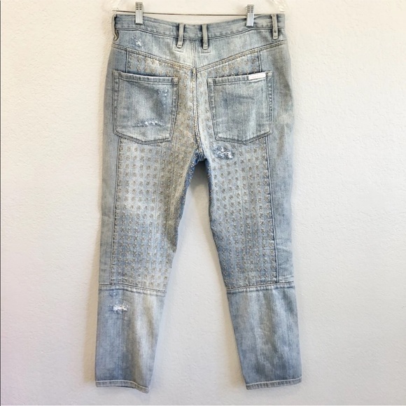 Sass and Bide Diamond Embroidered Jeans Size 27 High Waisted - Picture 5 of 9